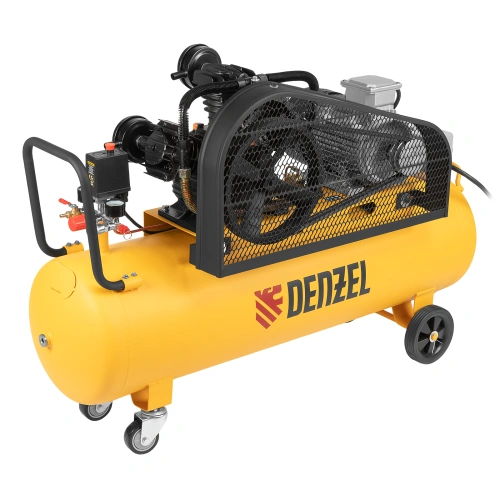 Компрессор воздушный BCW3000-T/100, ременный привод, 3.0 кВт, 100 литров, 520 л/мин Denzel по ценам производителя в Краснодаре с доставкой по всей России