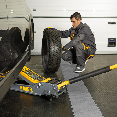 Домкрат гидравлический подкатной, 3 т, 85-610 мм, быстрый подъем, низ. подхват, проф, SUV Denzel по ценам производителя в Краснодаре с доставкой по всей России