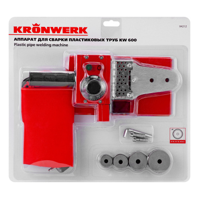 Аппарат для сварки пластиковых труб K W 600, 600 Вт, 300 °C, 20-25-32-40 мм, блистер Kronwerk по ценам производителя в Краснодаре с доставкой по всей России