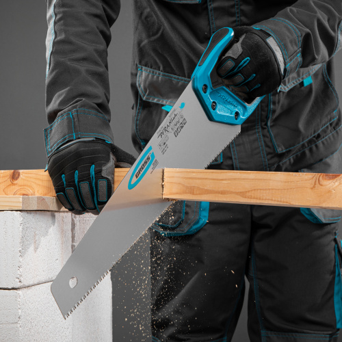 Ножовка по дереву "Piranha", 450 мм, 7-8 TPI, зуб-3D, каленый зуб, двухкомпонентная рукоятка Gross по ценам производителя в Краснодаре с доставкой по всей России