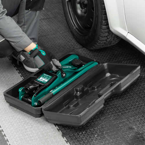 Домкрат гидравлический подкатной, 2 т, 85-330 мм, низкий подхват, в пласт. кейсе Сибртех по ценам производителя в Краснодаре с доставкой по всей России