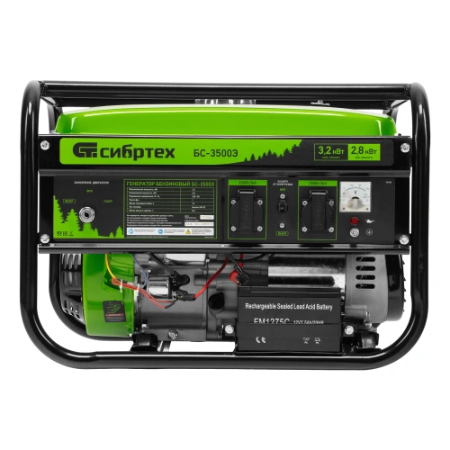 Генератор бензиновый БС-3500Э, 3.2 кВт, 230В, 4-х тактный, 15 л, электростартер Сибртех по ценам производителя в Краснодаре с доставкой по всей России