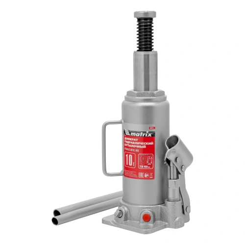 Домкрат гидравлический бутылочный, 10 т, высота подъема 230-460 мм Matrix купить в Москве с доставкой по всей России | ProtosMarket.ru