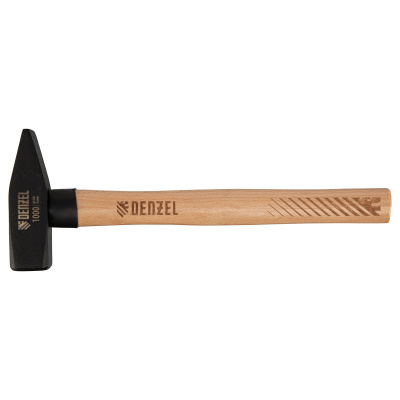 Молоток слесарный, 1000 г, кованый квадратный боек, буковая рукоятка Denzel по ценам производителя в Краснодаре с доставкой по всей России