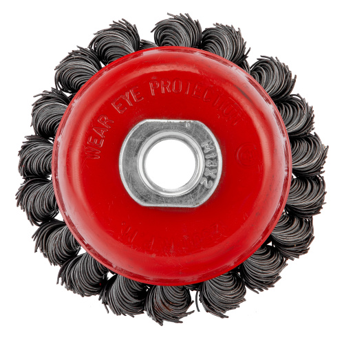 Щетка для УШМ, 75 мм, М14, "чашка", двухрядная, крученая проволока 0.35 мм Matrix по ценам производителя в Краснодаре с доставкой по всей России