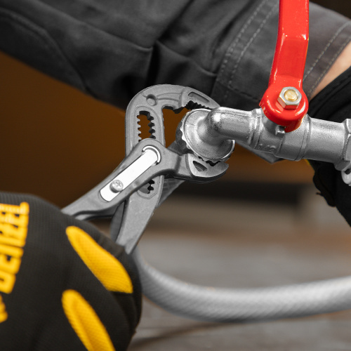 Клещи переставные, кнопочный механизм, обливные рукоятки, 180 мм Denzel по ценам производителя в Краснодаре с доставкой по всей России