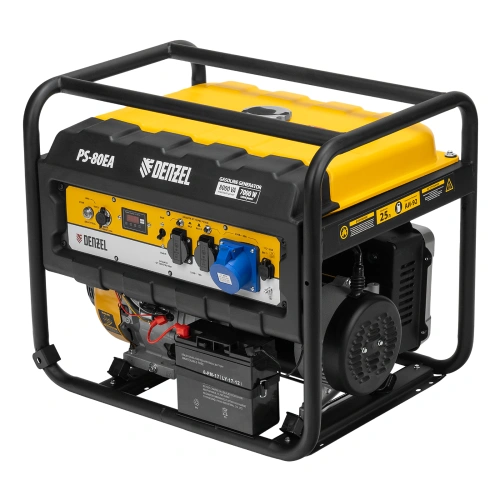 Генератор бензиновый PS 80 EA, 8.0 кВт, 230 В, 25 л, коннектор автоматики, электростартер Denzel по ценам производителя в Краснодаре с доставкой по всей России
