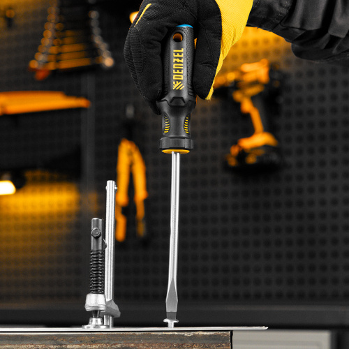 Отвертка, SL8x150 мм, S2, 3к рукоятка Denzel по ценам производителя в Краснодаре с доставкой по всей России