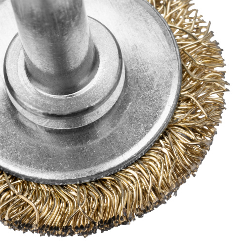 Щетка для дрели, 30 мм, плоская со шпилькой, латунированная витая проволока Matrix по ценам производителя в Краснодаре с доставкой по всей России