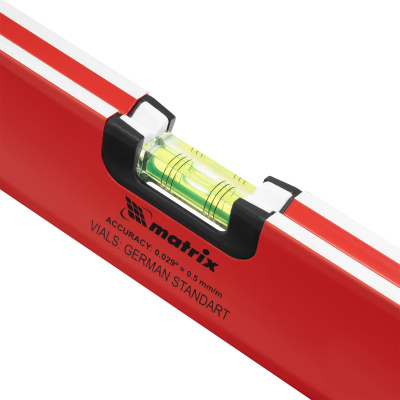 Уровень алюминиевый, 1000 мм, 3 глазка, ударопрочные заглушки, двухкомпонентные ручки Matrix ProFI по ценам производителя в Краснодаре с доставкой по всей России