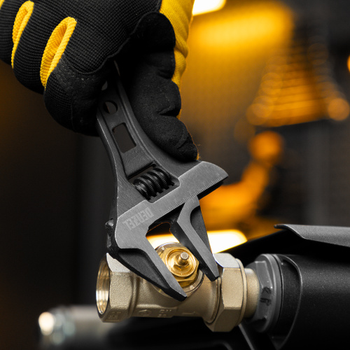 Ключ разводной 155 мм, CrV, кованый, укороченная рукоятка Denzel по ценам производителя в Краснодаре с доставкой по всей России