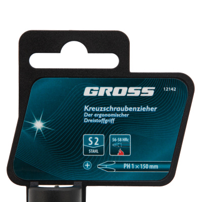 Отвертка PH1 x 150 мм, S2, трехкомпонентная ручка Gross по ценам производителя в Краснодаре с доставкой по всей России