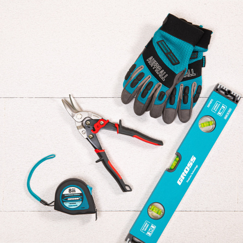 Ножницы по металлу "Piranha", 250 мм, прямой и левый рез, сталь СrMo, двухкомпонентные рукоятки Gross по ценам производителя в Краснодаре с доставкой по всей России