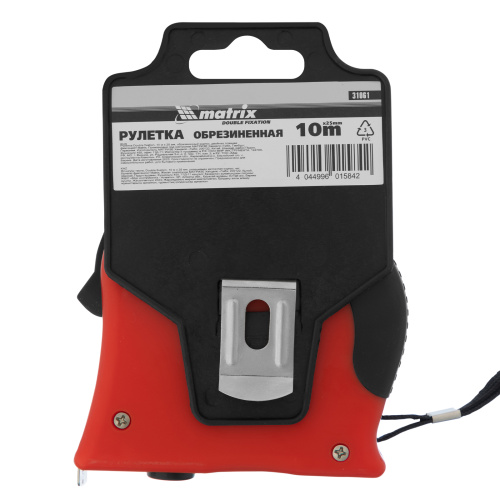 Рулетка Double fixation,10 м х 25 мм,обрезиненный корпус,двойная плавная фиксация Matrix по ценам производителя в Краснодаре с доставкой по всей России