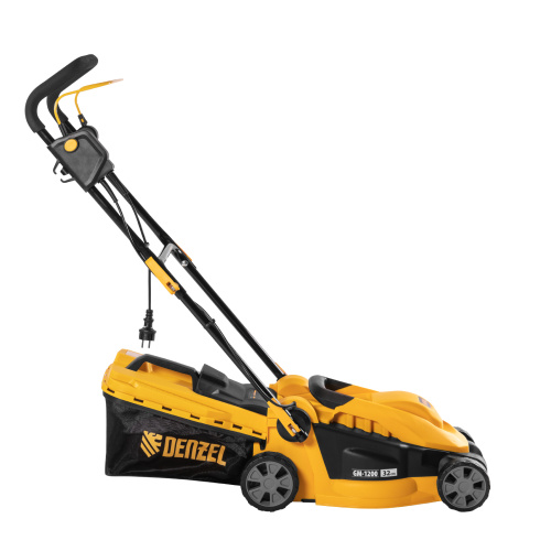 Газонокосилка электрическая GM-1200, 1200 Вт, ширина 32 см, 3 уровня, травосборник 25 л. Denzel по ценам производителя в Краснодаре с доставкой по всей России